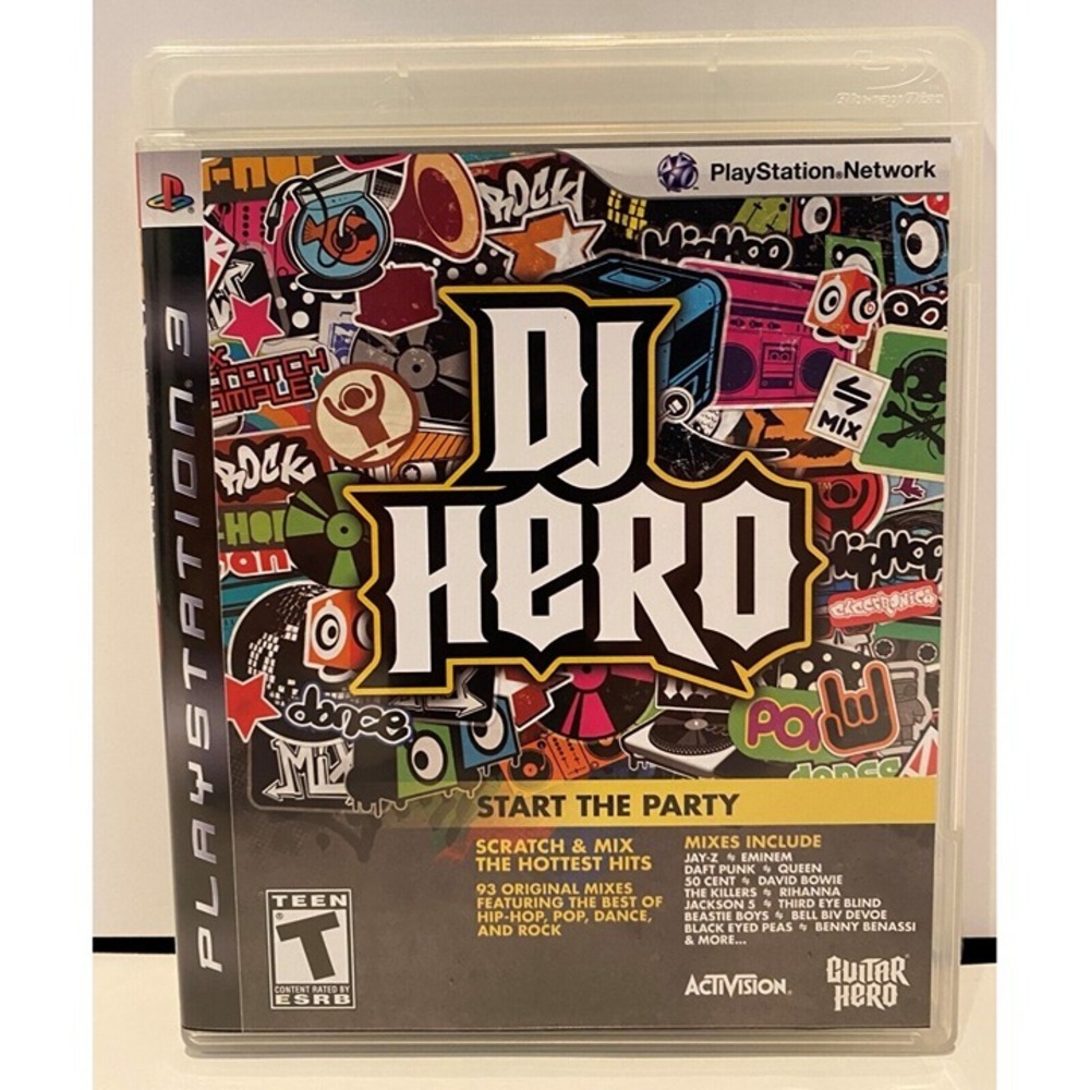 Activision DJ Hero PS3 Video Game Sony PlayStation 3 Music Rhythm Mixes